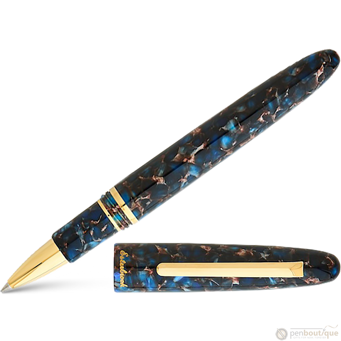 Esterbrook Estie Rollerball Pen - Nouveau Bleu - Gold Trim - Pen Boutique Ltd