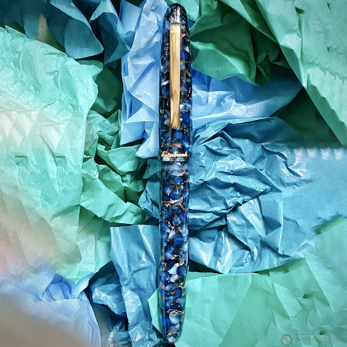 Esterbrook Estie Rollerball Pen - Nouveau Bleu - Gold Trim - Pen Boutique Ltd