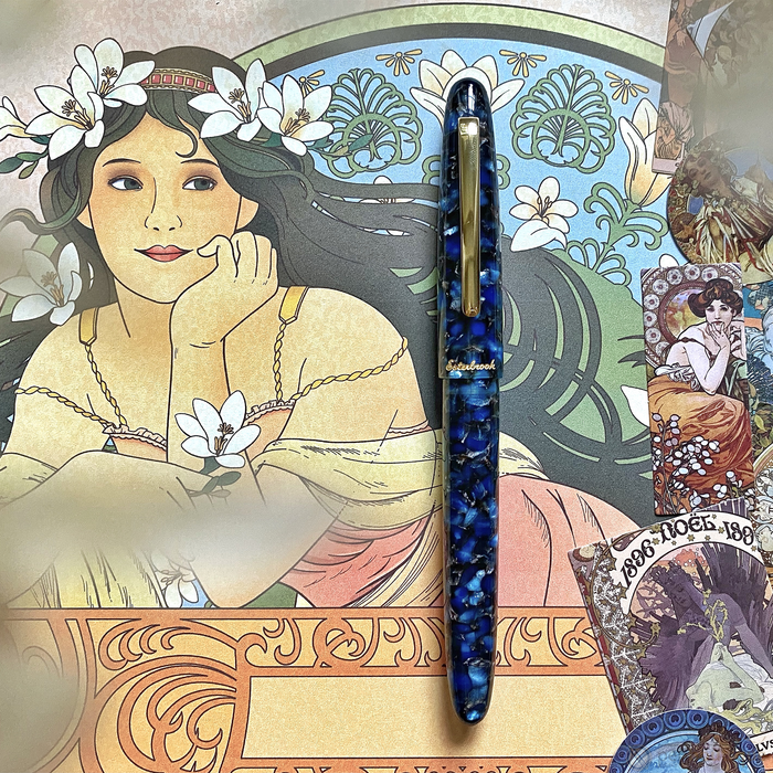 Esterbrook Estie Rollerball Pen - Nouveau Bleu - Gold Trim - Pen Boutique Ltd