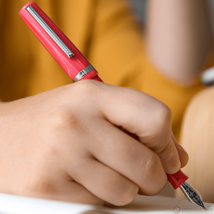 Esterbrook JR Fountain Pen - Carmine Red - Palladium Trim - Pocket - Pen Boutique Ltd