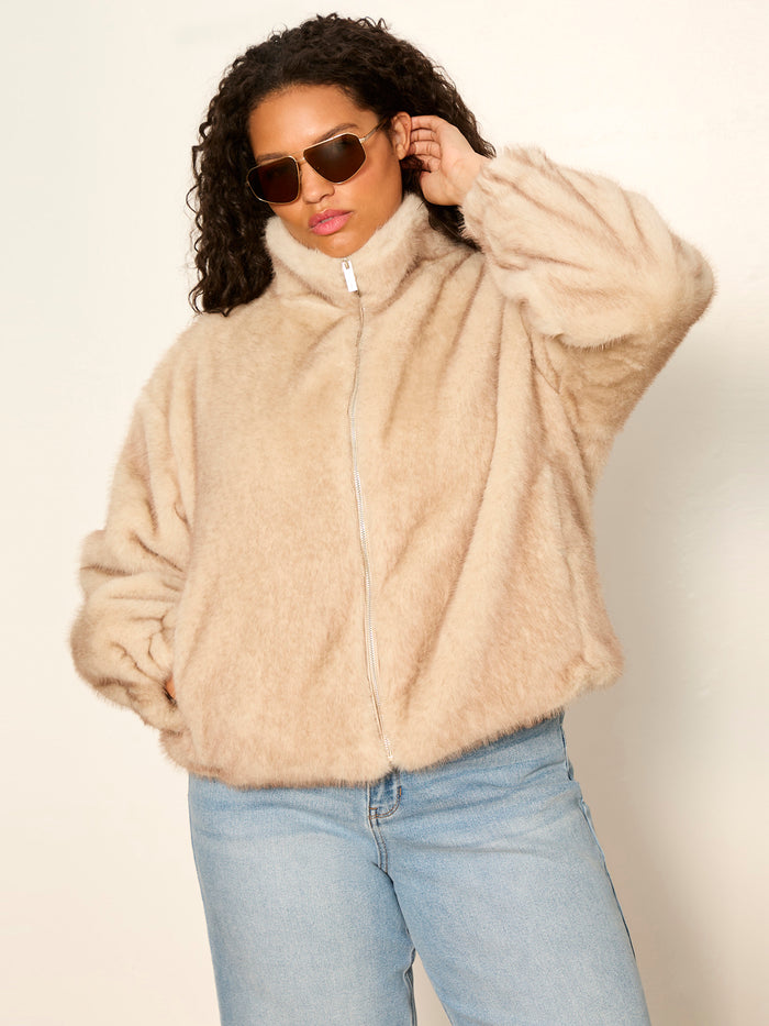 Everest Fur Bomber Arctic Hare Extended Sizing