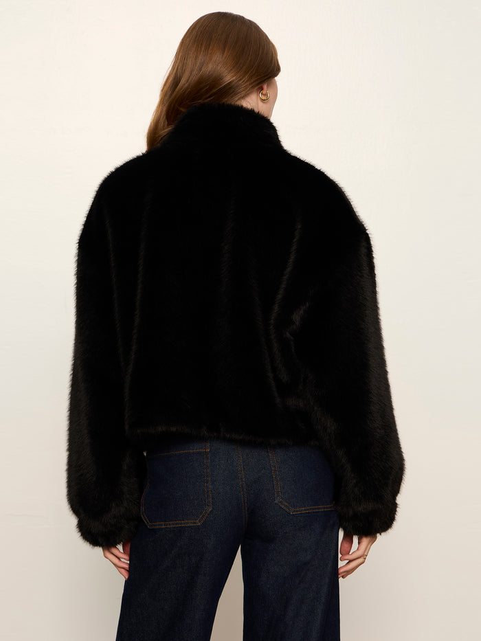 Everest Fur Bomber Black