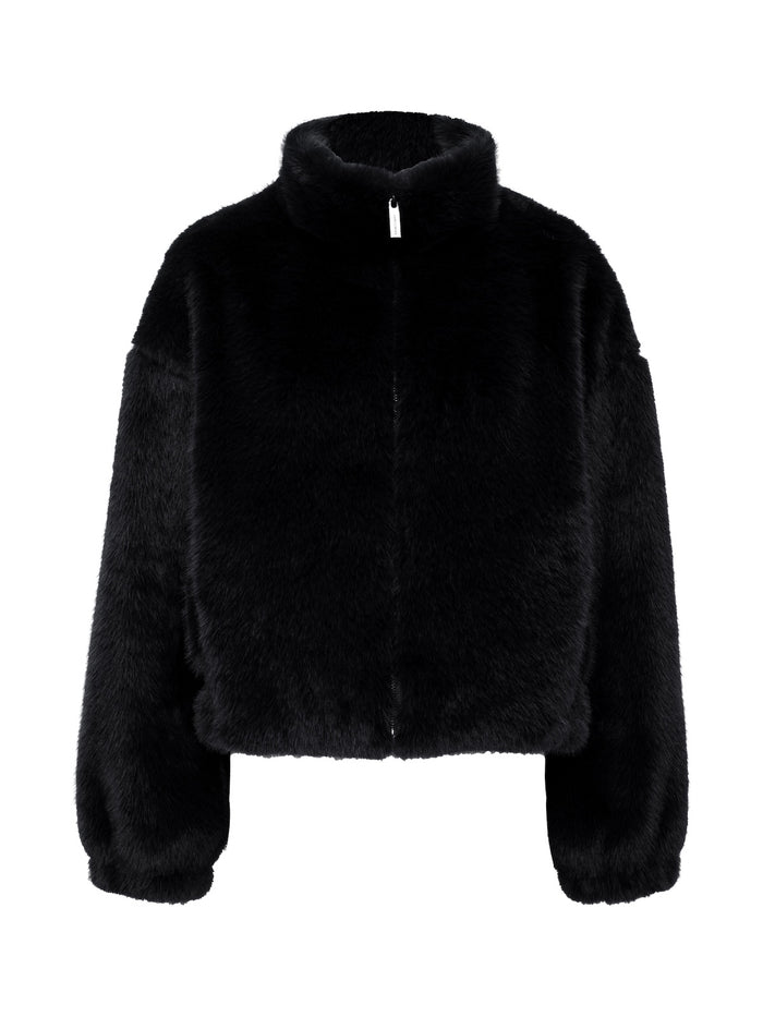 Everest Fur Bomber Black