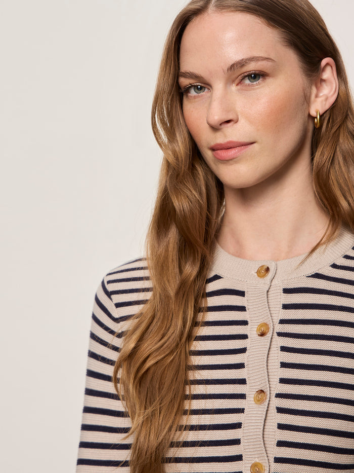 Everyday Henley Sweater Dark Opal/Inkstorm Stripe