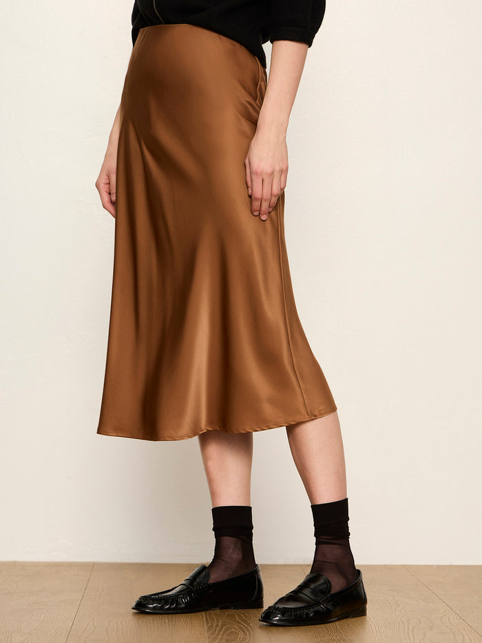 Everyday Midi Skirt Cocoa Powder