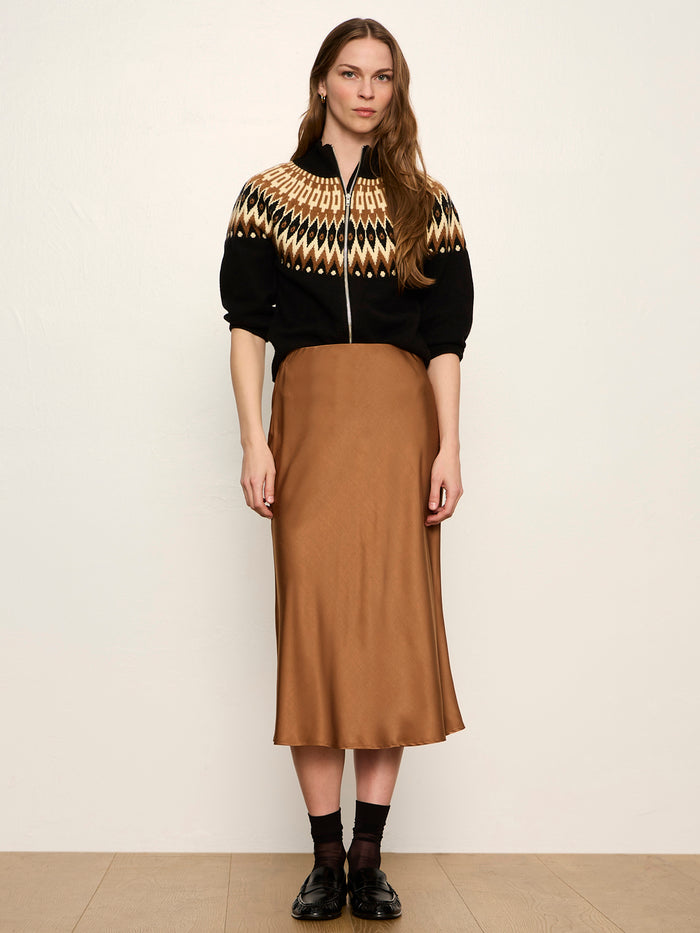 Everyday Midi Skirt Cocoa Powder