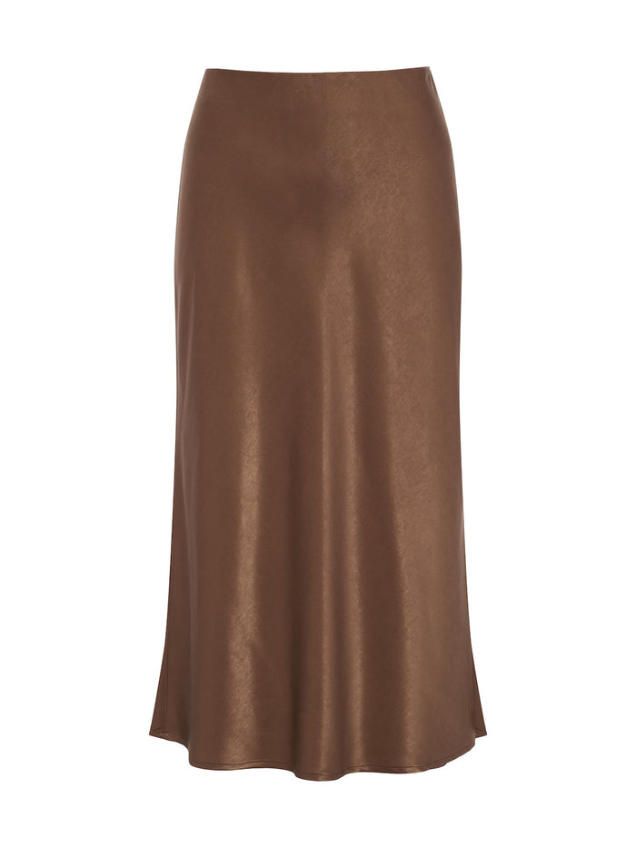 Everyday Midi Skirt Cocoa Powder