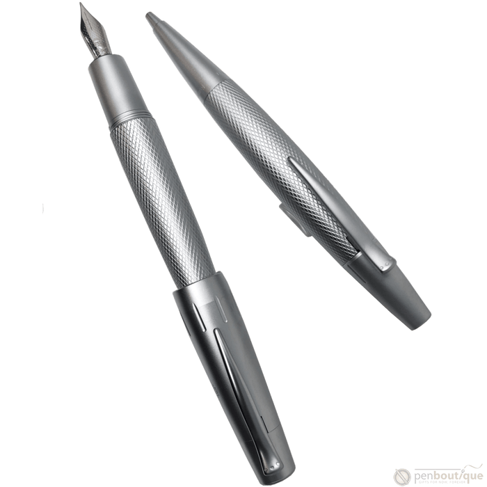 Faber-Castell Design E-Motion Ballpoint Pen - Pure Silver - Pen Boutique Ltd