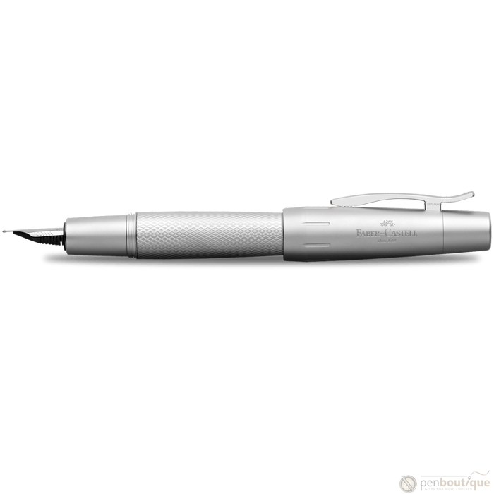 Faber-Castell Design E-Motion Fountain Pen - Pure Silver - Pen Boutique Ltd