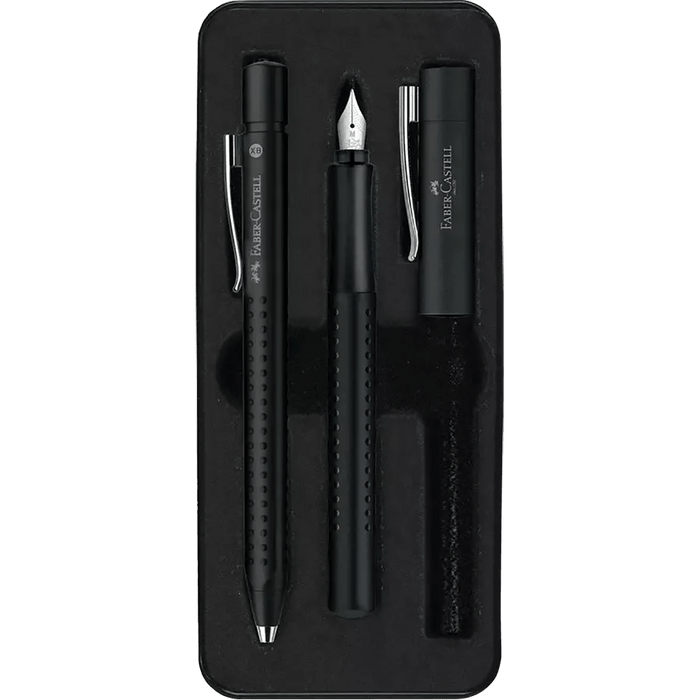 Faber-Castell Grip 2011 fountain and ballpoint Set - Black - Pen Boutique Ltd