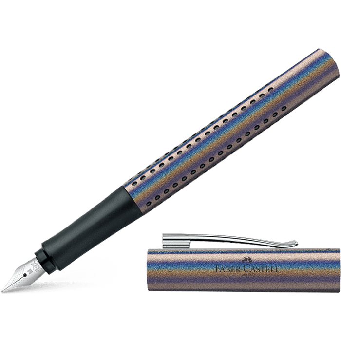 Faber - Castell Grip Fountain Pen - Glam Edition - Silver - Pen Boutique Ltd