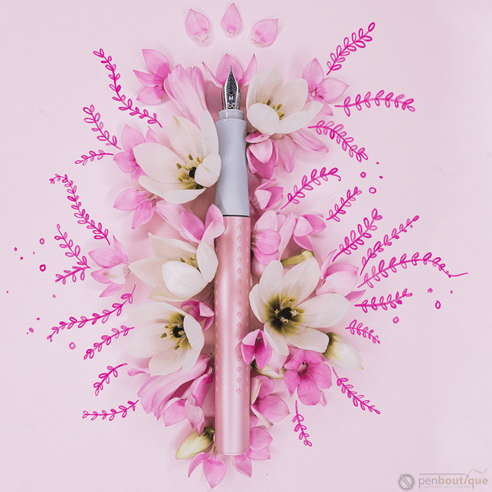 Faber-Castell Grip Fountain Pen - Pearl Rose - Pen Boutique Ltd