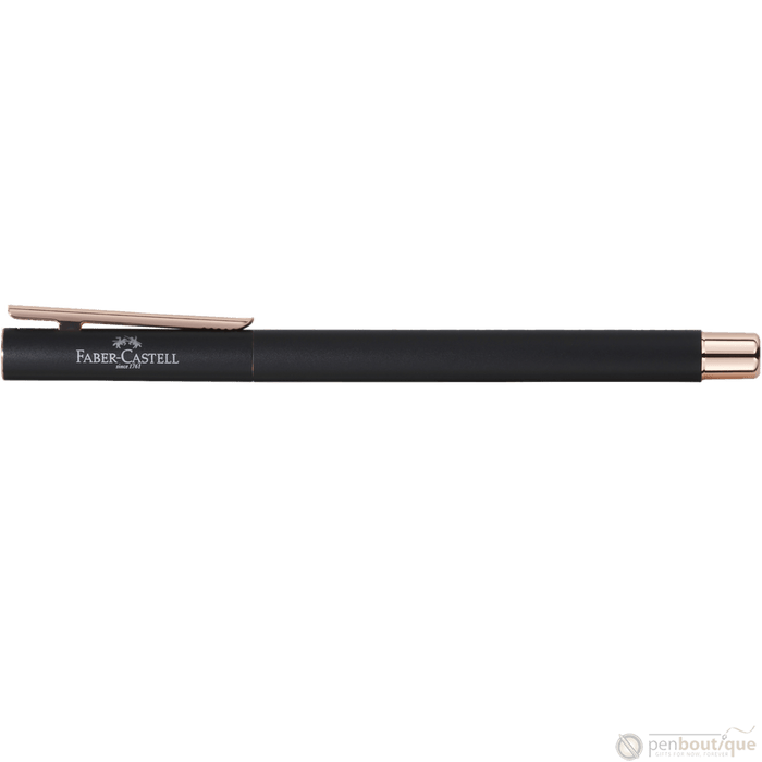 Faber-Castell NEO Slim Fountain Pen - Black Matte w/ Rose Gold - Pen Boutique Ltd