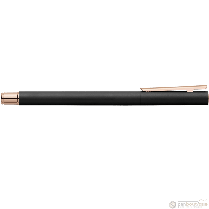 Faber-Castell NEO Slim Fountain Pen - Black Matte w/ Rose Gold - Pen Boutique Ltd
