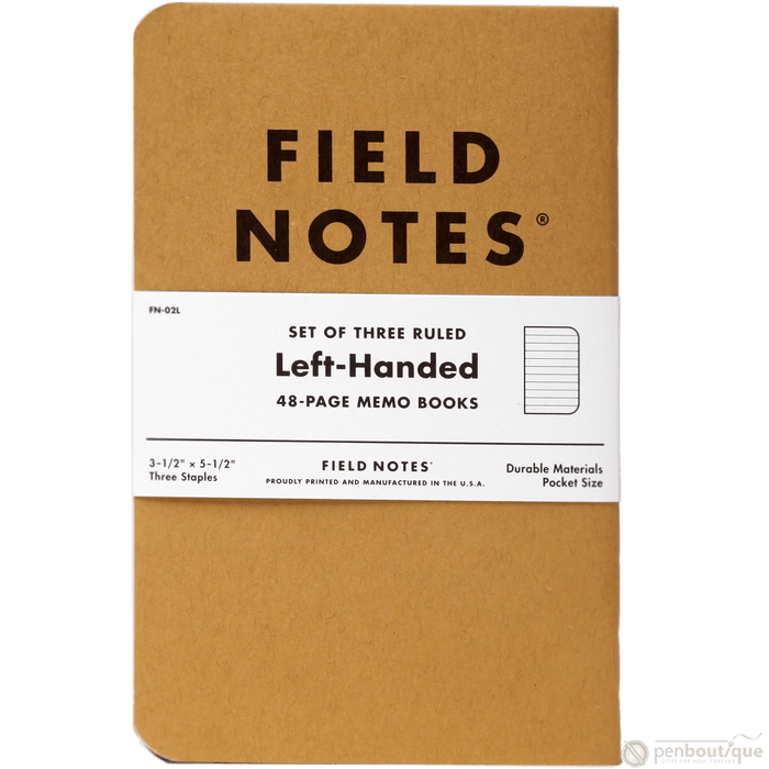 Field Notes Brand Original Ruled Lefthand 3-pack 3½" × 5½" - Pen Boutique Ltd