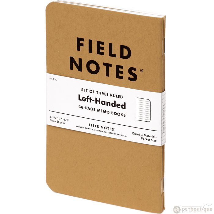 Field Notes Brand Original Ruled Lefthand 3-pack 3½" × 5½" - Pen Boutique Ltd