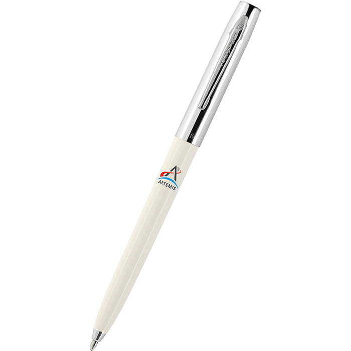 Fisher Space Ballpoint Pen - Artemis - White Barrel Cap - O - Matic - Pen Boutique Ltd