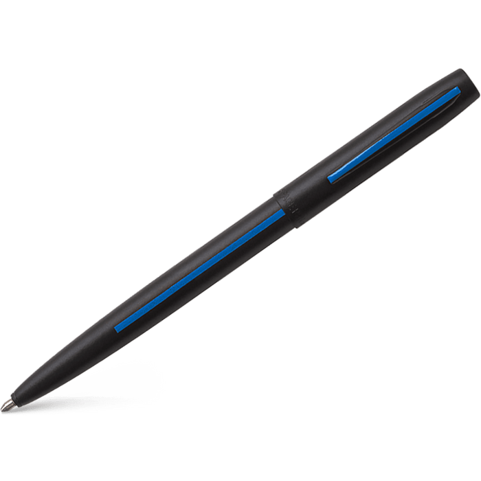 Fisher Space Cap - O - Matic Pen - Law Enforcement Blue Line Imprint - Pen Boutique Ltd