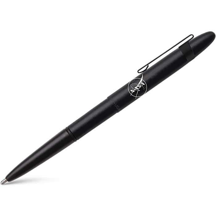 Fisher Space with Clip Bullet Ballpoint Pen - NASA Matte Black - Pen Boutique Ltd