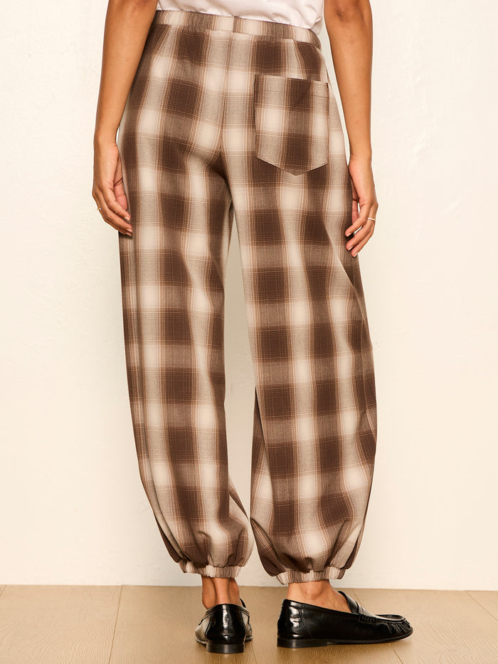 Float On Balloon Pant Cocoa Powder Plaid