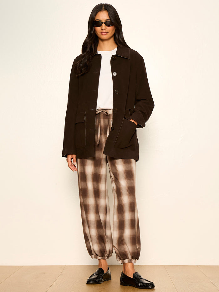 Float On Balloon Pant Cocoa Powder Plaid