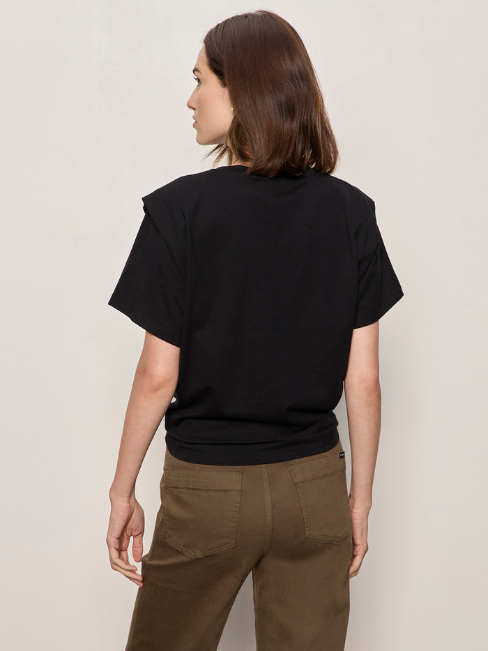 Good To Go Tie Front Tee Black