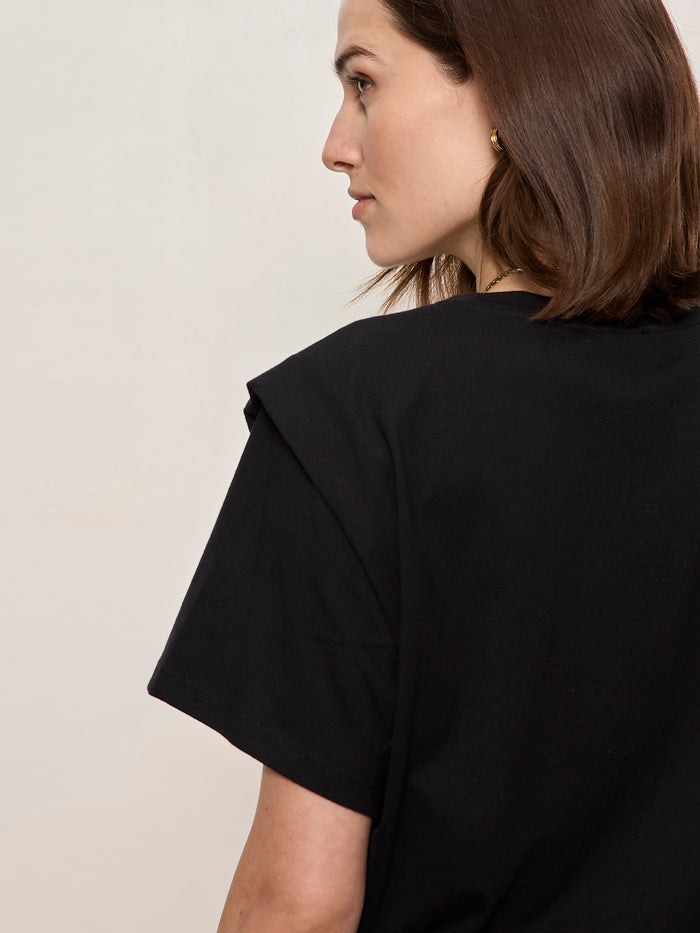 Good To Go Tie Front Tee Black