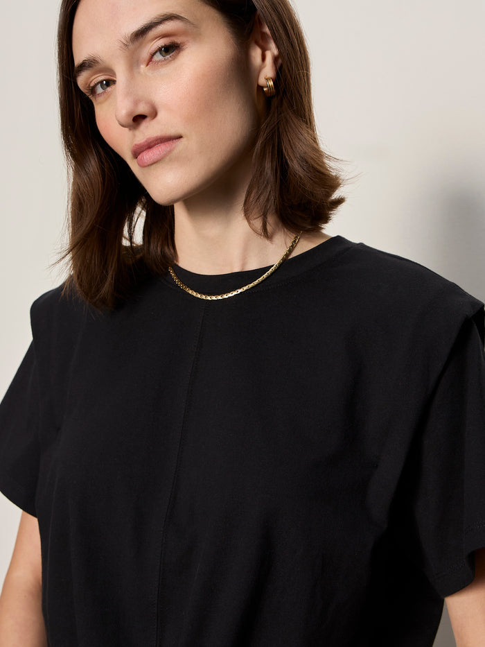 Good To Go Tie Front Tee Black