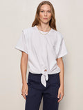 Good To Go Tie Front Tee White
