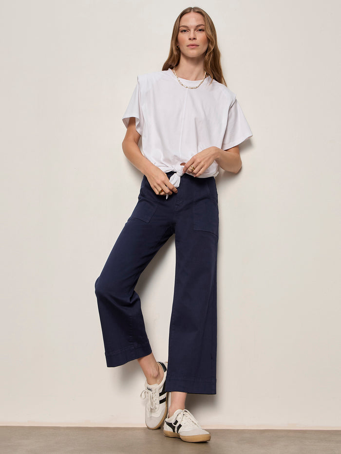 Good To Go Tie Front Tee White