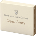 Graf Von Faber-Castell Cognac Brown Ink Cartridges /Box 6 - Pen Boutique Ltd