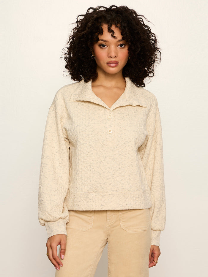 Halley Relaxed Popover Heather Bone