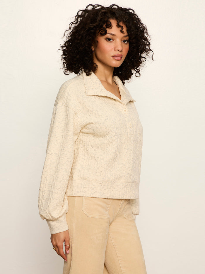 Halley Relaxed Popover Heather Bone