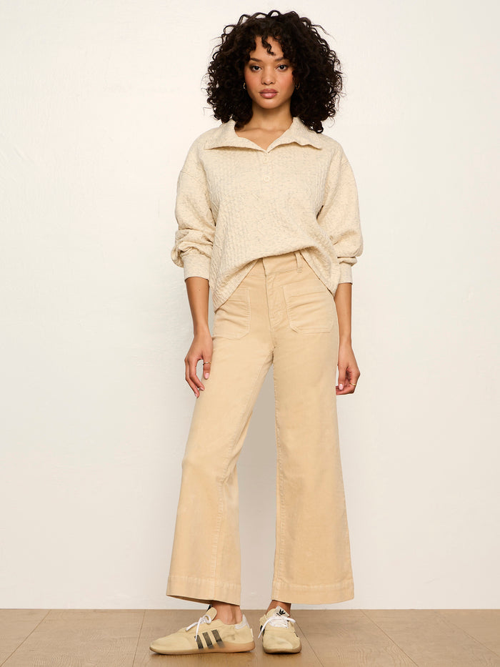 Halley Relaxed Popover Heather Bone