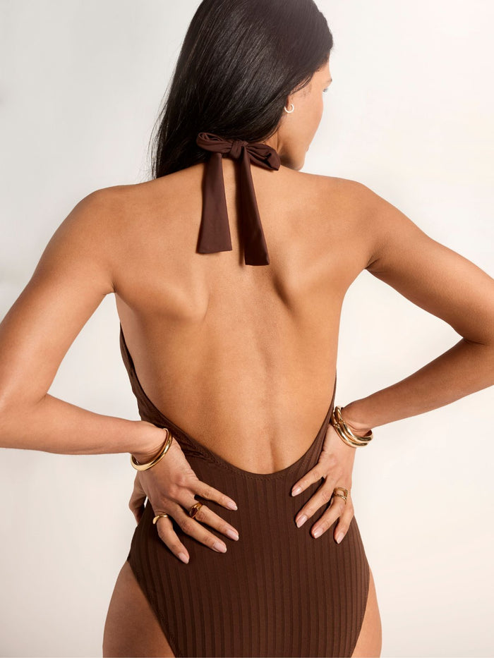 Halter Mio One-Piece Espresso