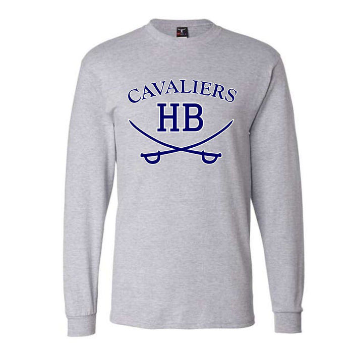 HB Cavaliers Hanes Beefy Long Sleeve Tee (Customizable)