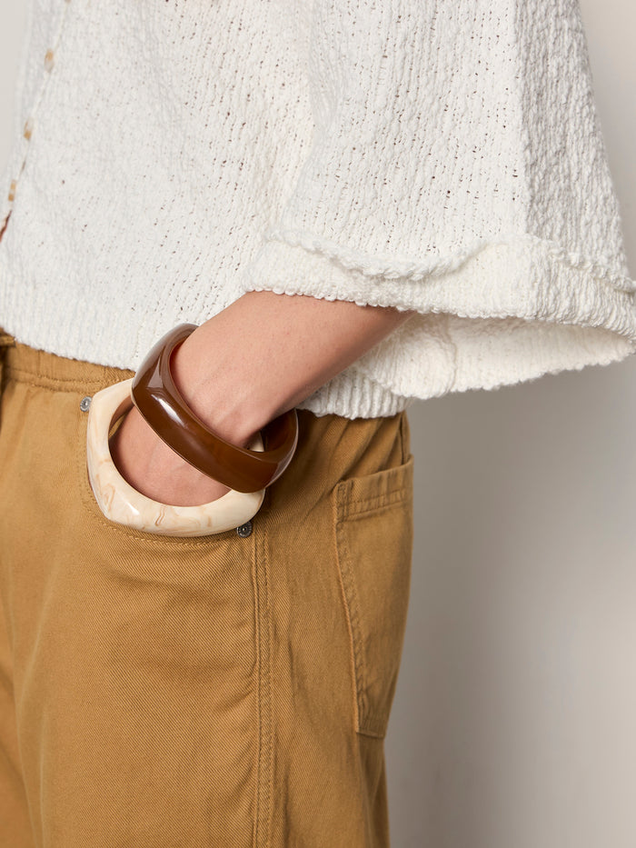 I'm Yours Button Front Sweater Chalk