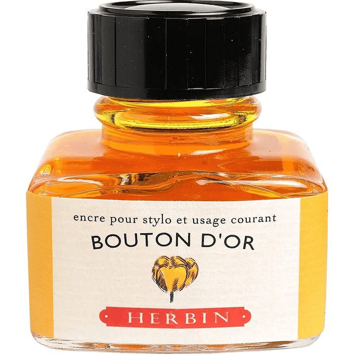 J. Herbin 30ml Fountain Pen Bouton D'Or Bottled Ink - Pen Boutique Ltd
