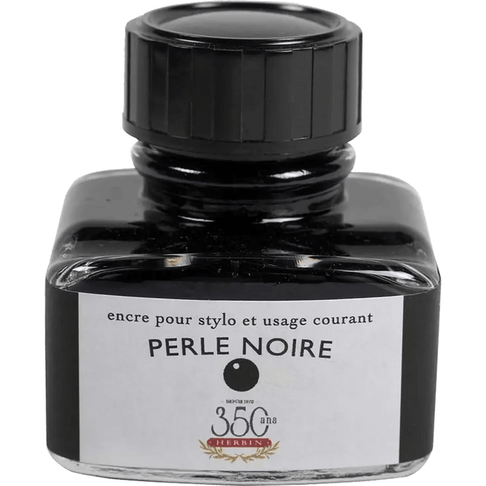 J. Herbin Fountain Pen Perle Noire Bottled Ink - Pen Boutique Ltd