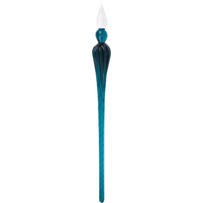 J. Herbin Round Glass Pen - Spiral Body - Emerald | Emerald - Pen Boutique Ltd