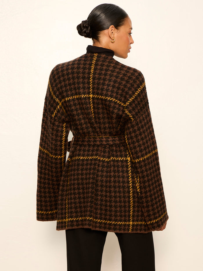 Jacquard Coatigan Golden Plaid