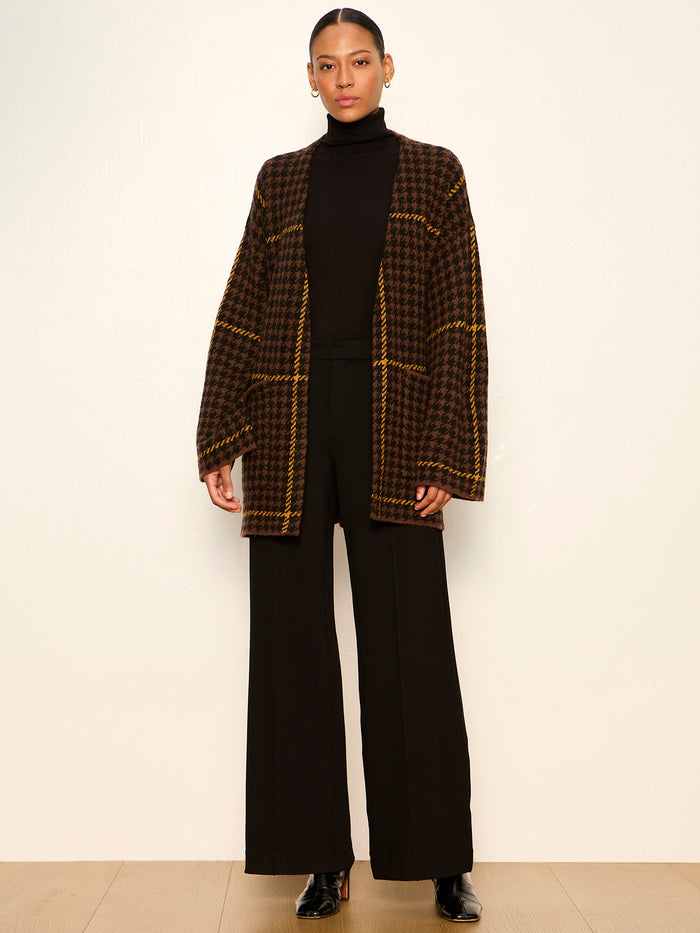 Jacquard Coatigan Golden Plaid