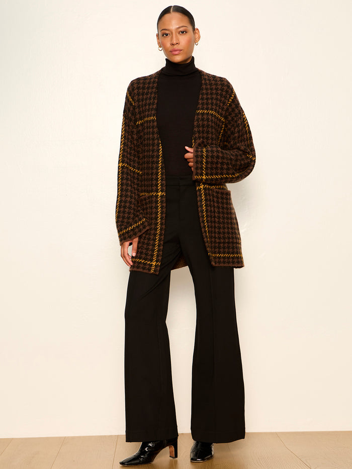 Jacquard Coatigan Golden Plaid