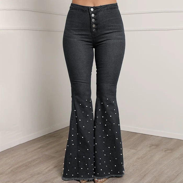 Jeans Amazon Stretch Denim Pants Beaded