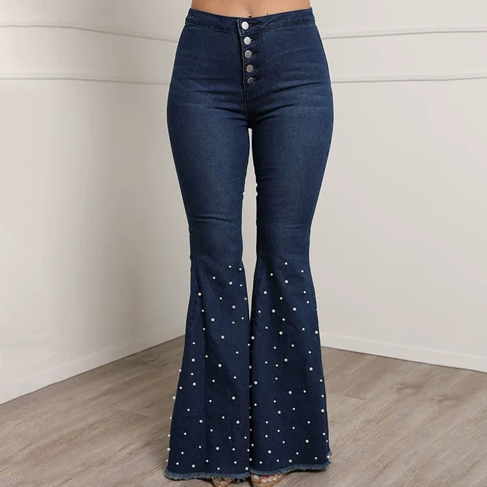 Jeans Amazon Stretch Denim Pants Beaded