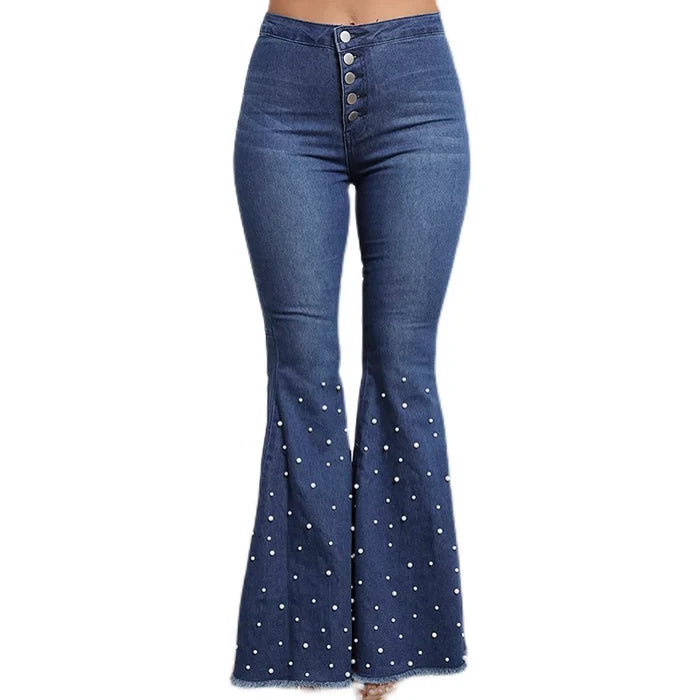 Jeans Amazon Stretch Denim Pants Beaded