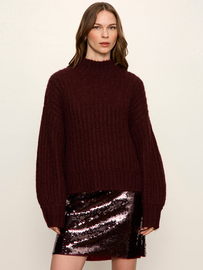 Kacy Ribbed Sweater Bordeaux