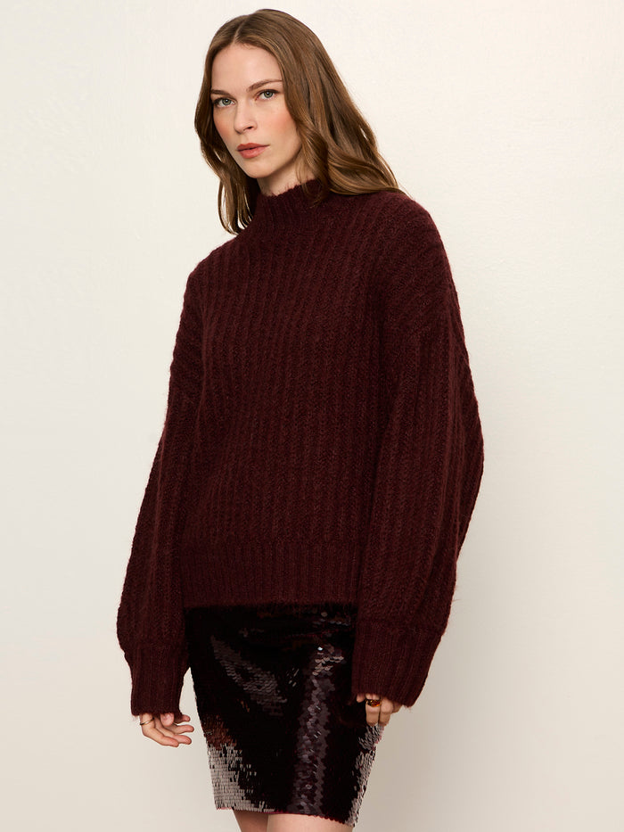Kacy Ribbed Sweater Bordeaux