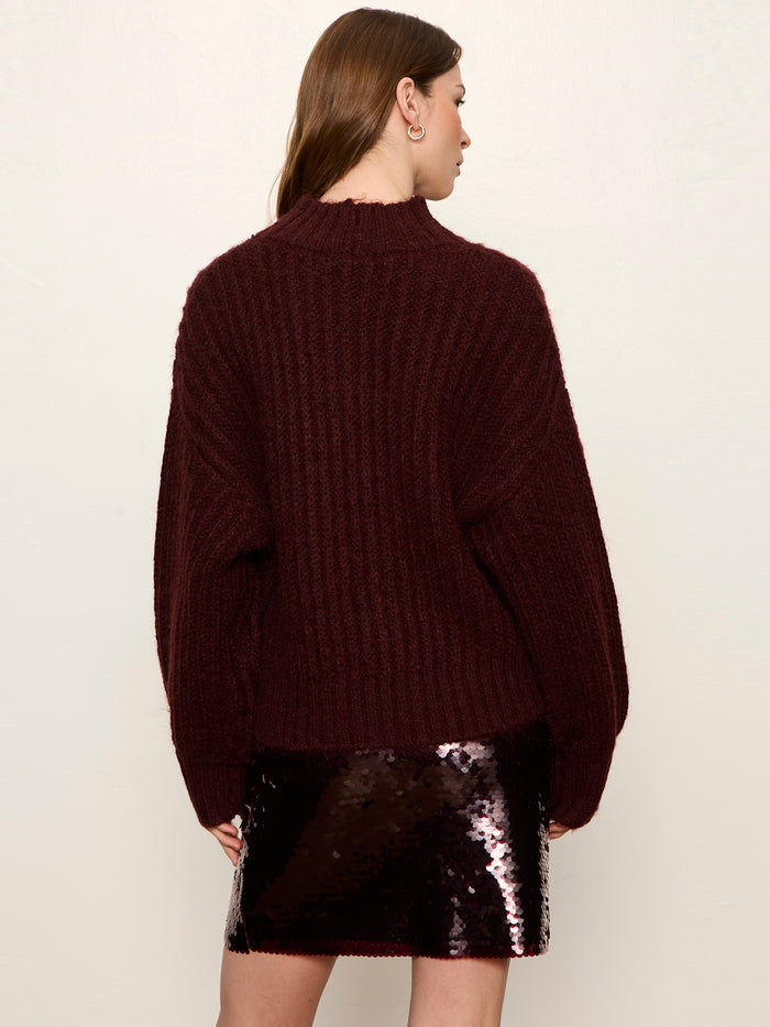 Kacy Ribbed Sweater Bordeaux