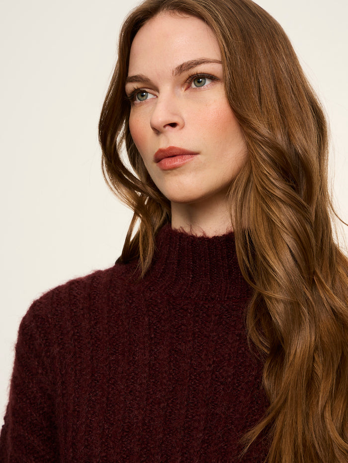 Kacy Ribbed Sweater Bordeaux